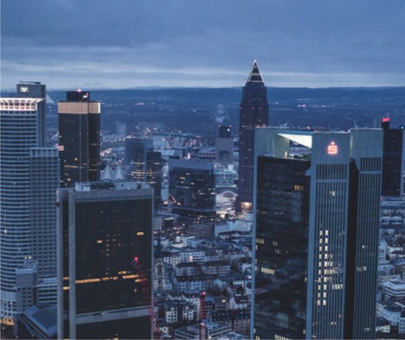 Skyline von Frankfurt.